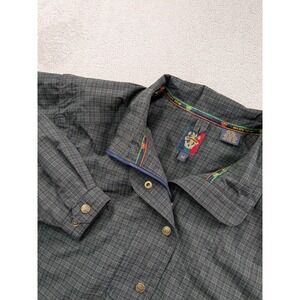 Sunice Mens Plaid Golf Windbreaker Jacket Green Navy Blue Pullover Size M